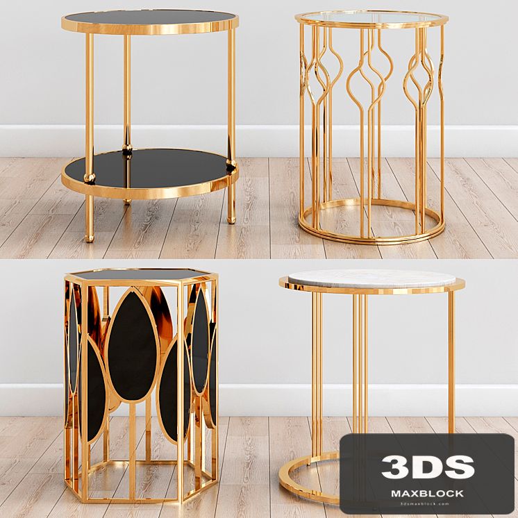 Gold side tables