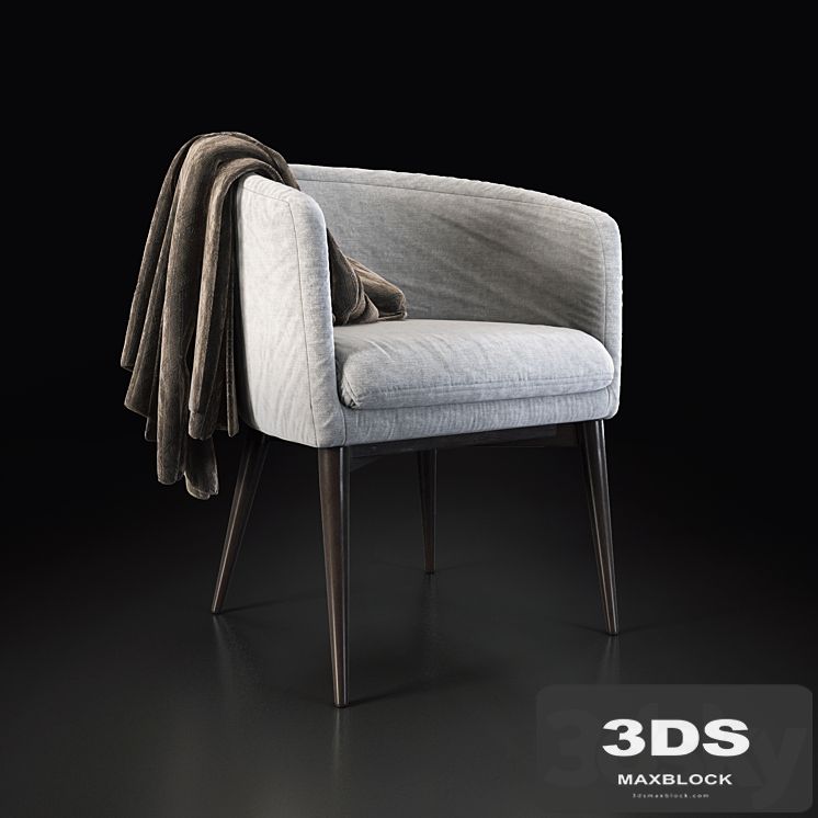 Modern white fabric chair