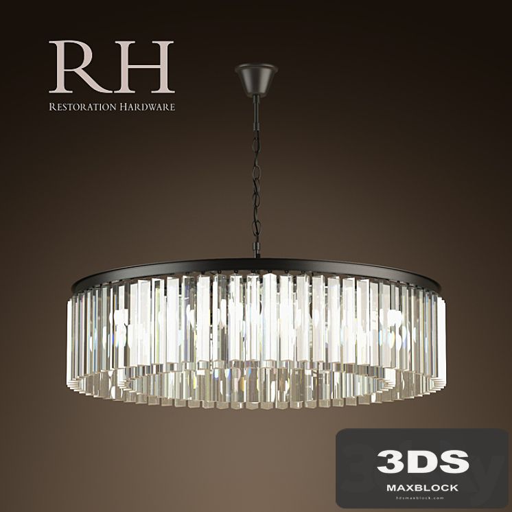 RH / RHYS GLASS PRISM LARGE CHANDELIER