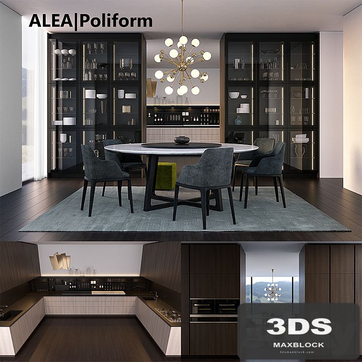 Kitchen Poliform Varenna Alea 2 (vray GGX, corona PBR)