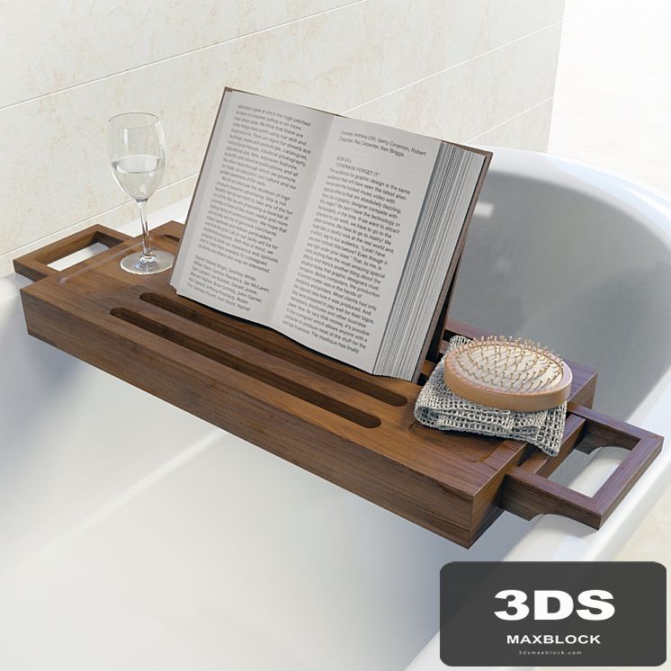 Stand shelf for books in the bathroom