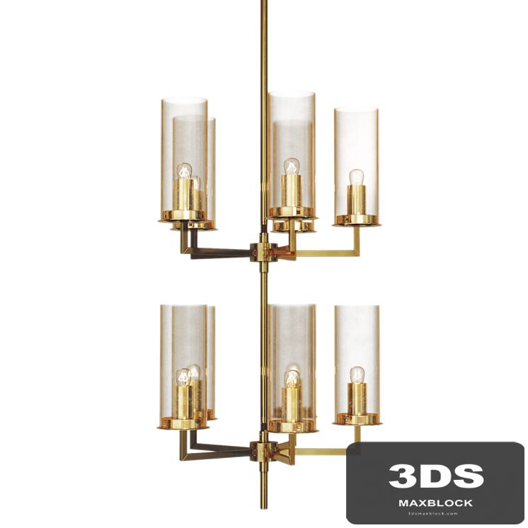 Lamp in Brass and Glass