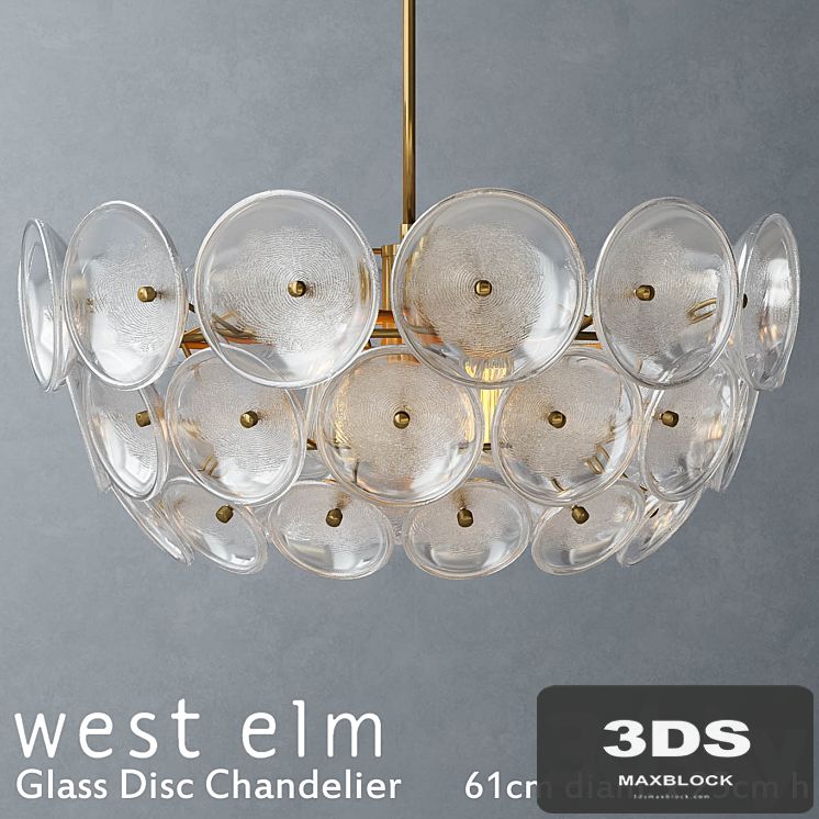 West elm - Glass Disc Chandelier
