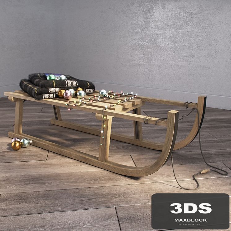New Year set with a sledge from Sirch