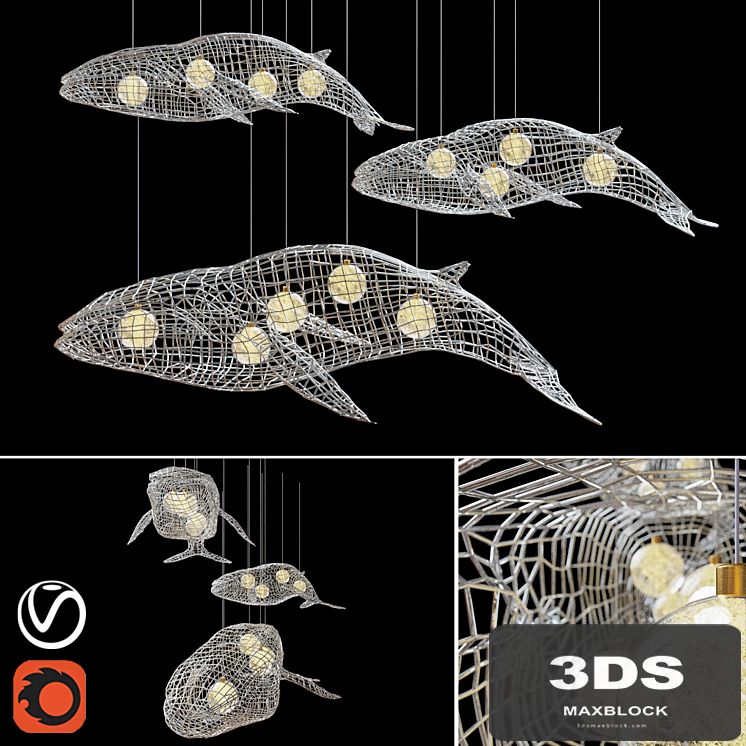 Chandelier "Whales"