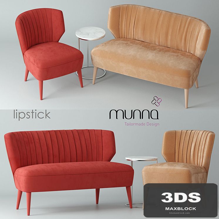 Sofa and chair MUNNA Lipstick