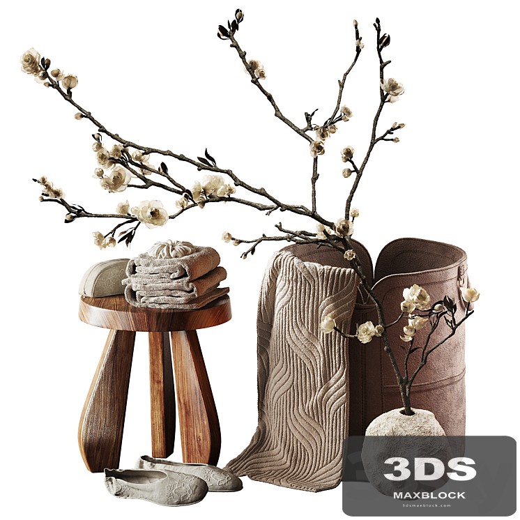 Bathroom set with branch 25