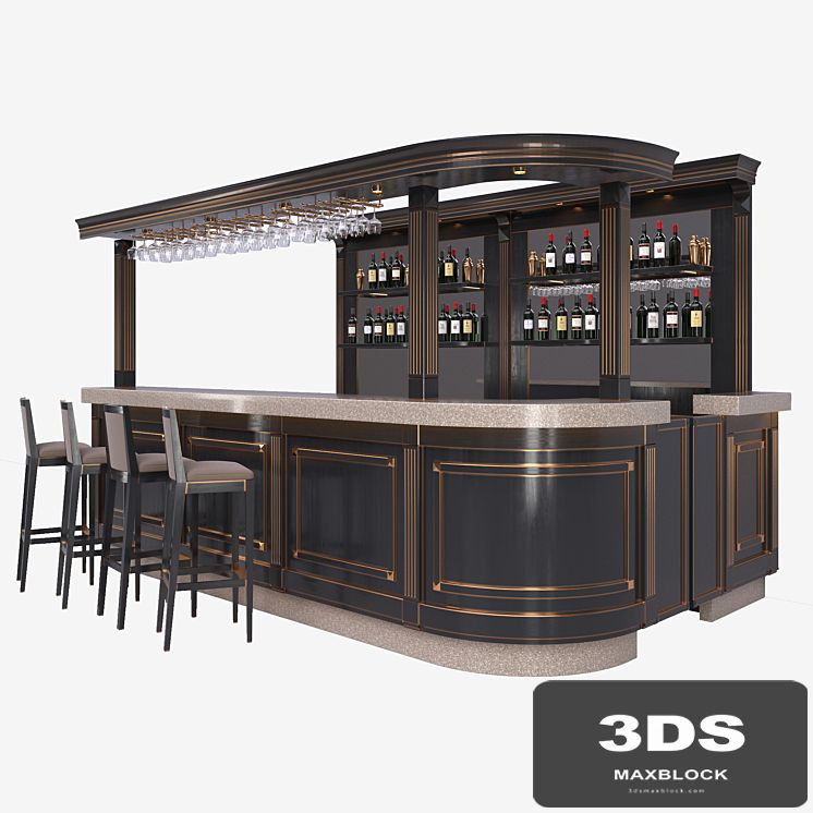 The bar counter.