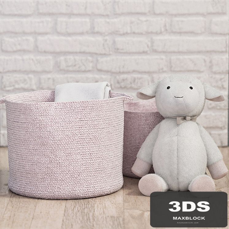 Light Pink Sloan Cotton Rope Storage - Pottery Barn Kids