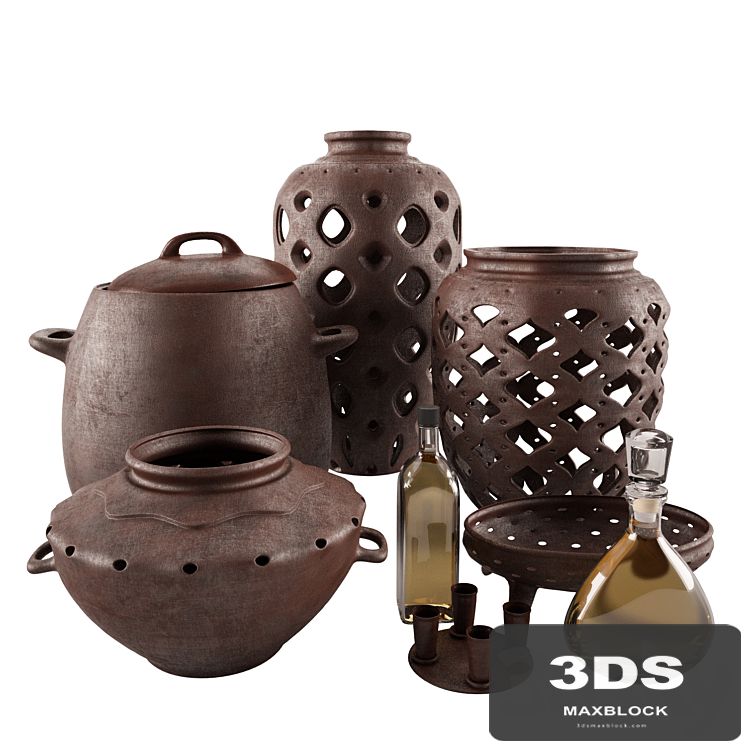 Set of Vase Clay