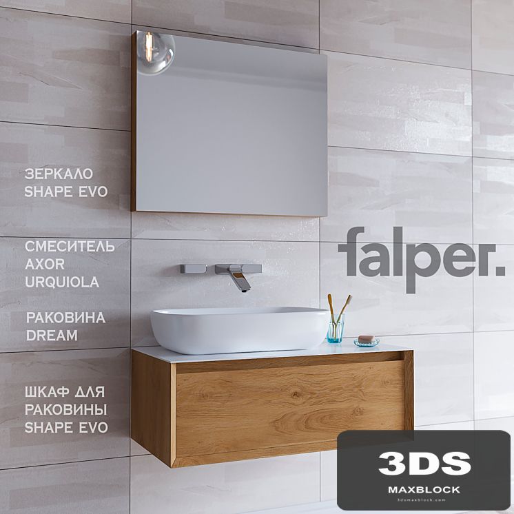 Furniture washbasin SHAPE EVO (width 930 mm) + DREAM Sink Mixer AXOR URQUIOLA