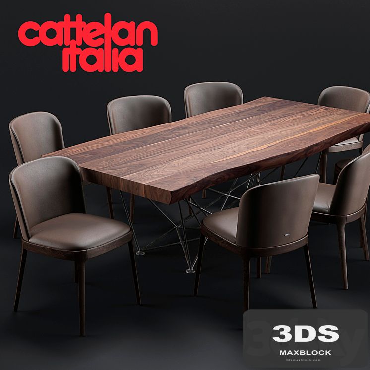 Cattelan Italia Gordon Deep Wood Magda Chair