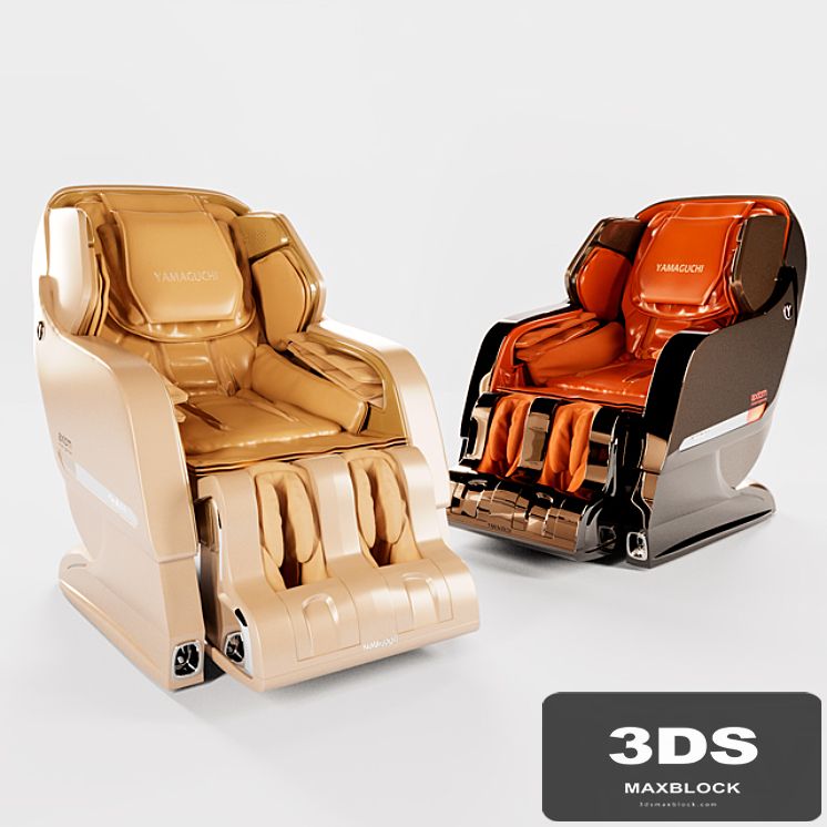 Massage chair Yamaguchi Axiom in Champagne and Chrome colors
