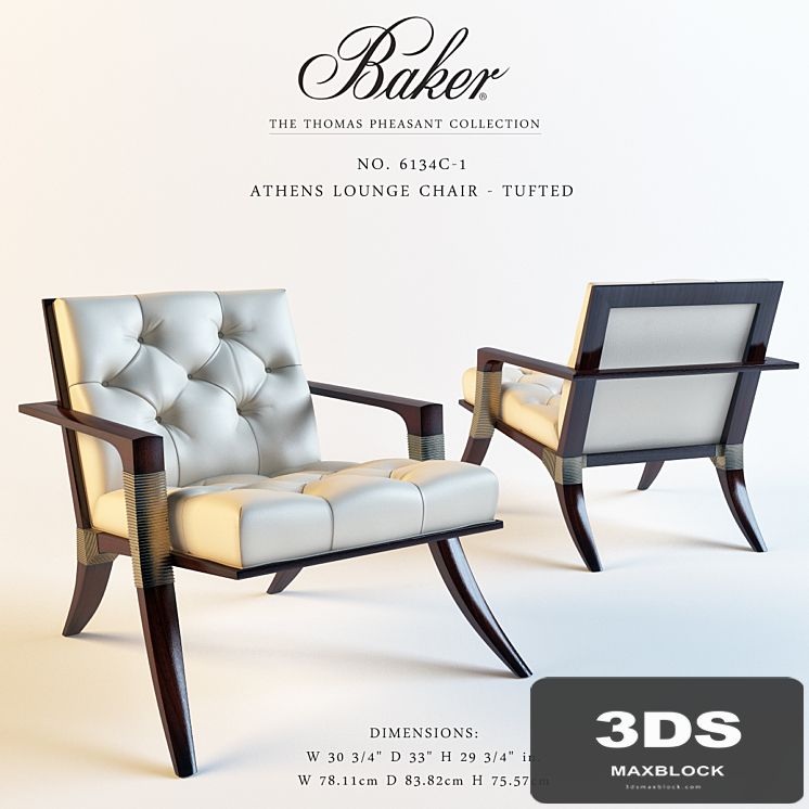 Baker_6134C-1_ ATHENS LOUNGE CHAIR - TUFTED