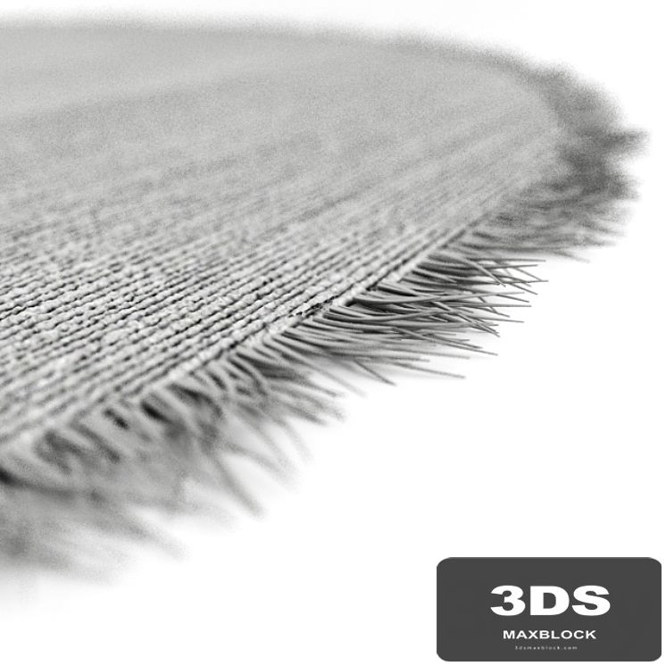 Shaggy carpet with round piping