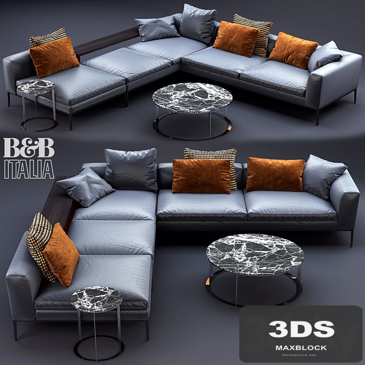 B &B Italia MICHEL Leather Sofa