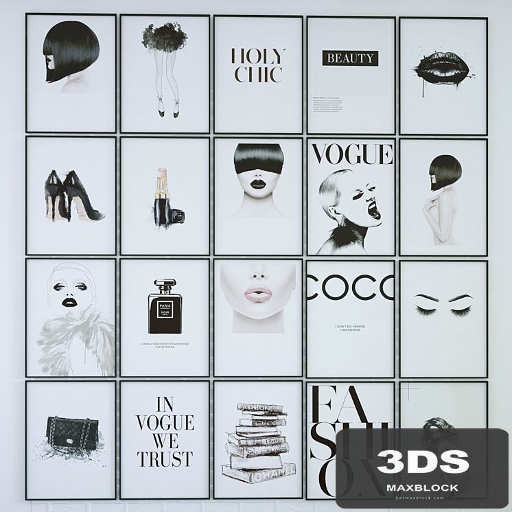 collection of posters in Fashion Style