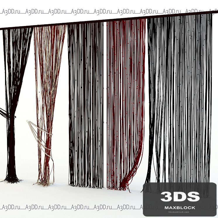 Rope curtains (muslin) with beads