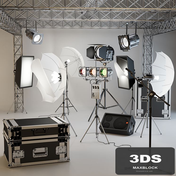 Prof. lighting for photography studios + muses. accessories