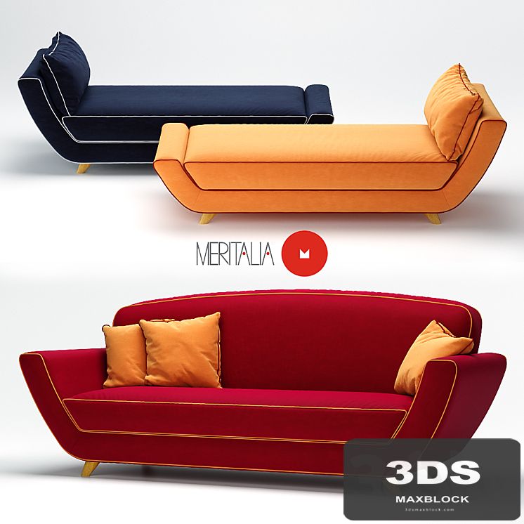 A sofa and chaise longue by Minah Meritalia