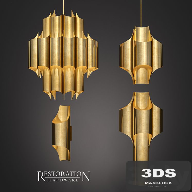 Lighting Collection Cathedral brass, Restoration Hardware