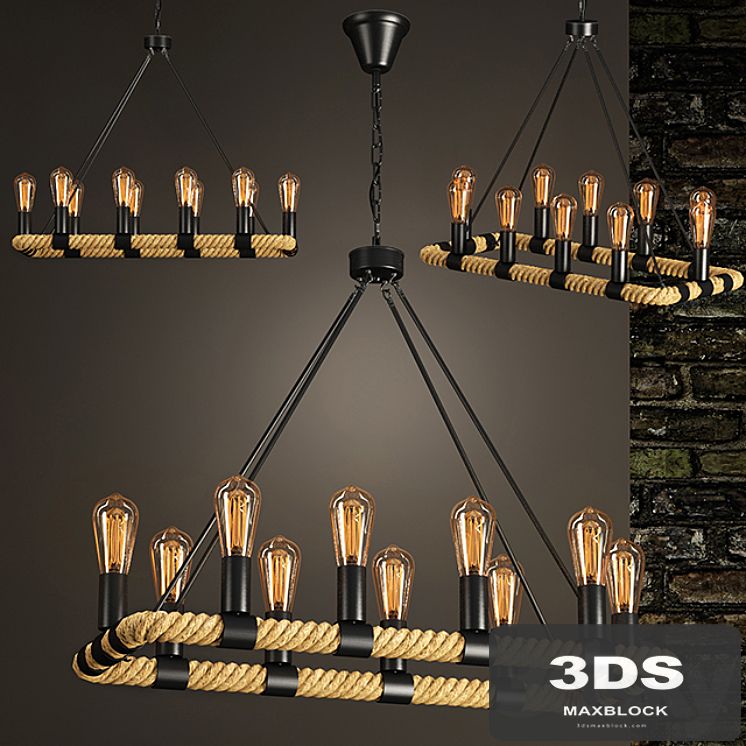 LOFT ROPE CHANDELIER