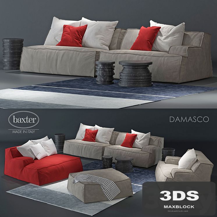 sofa and armchair Baxter Damasco