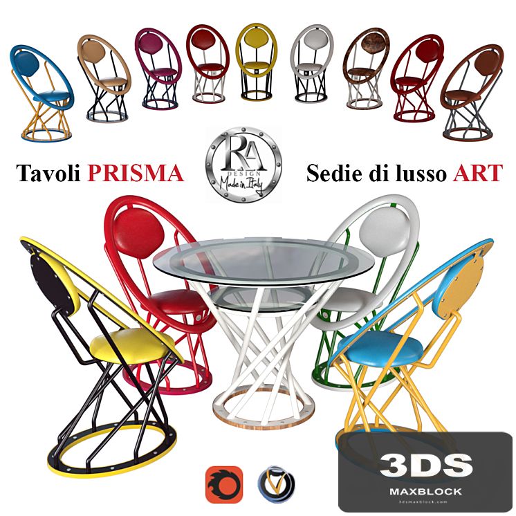 Table Prisma, chairs Art (RA-DESIGN)