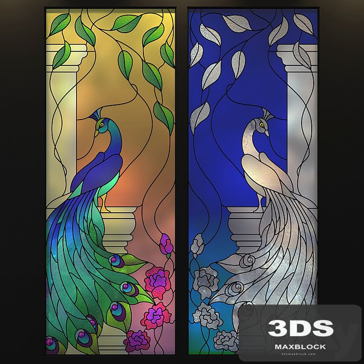 Stained Glass Peacock