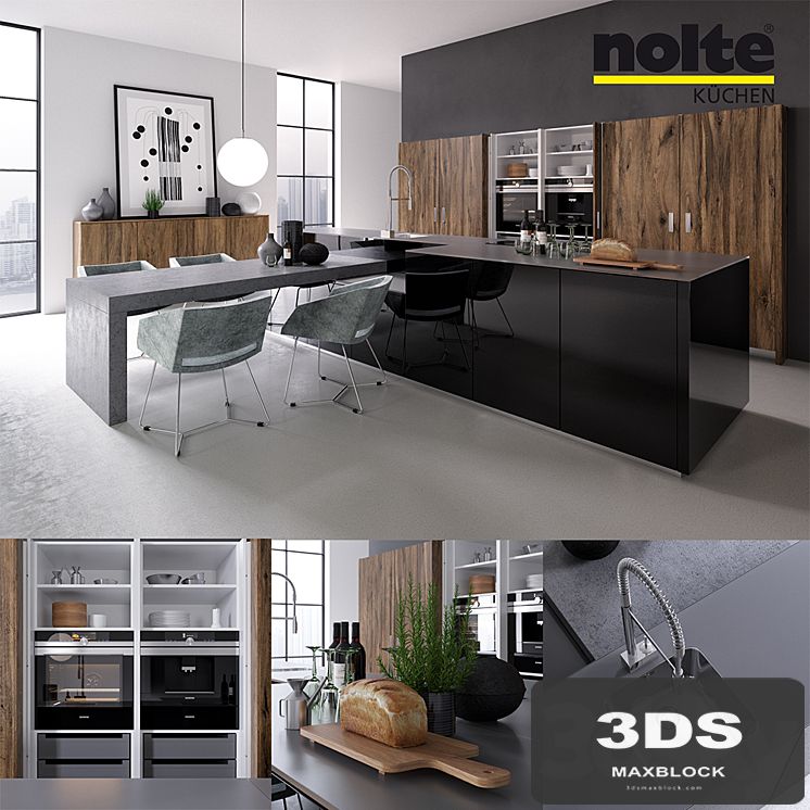 Kitchen NOLTE Legno (vray GGX, corona PBR)