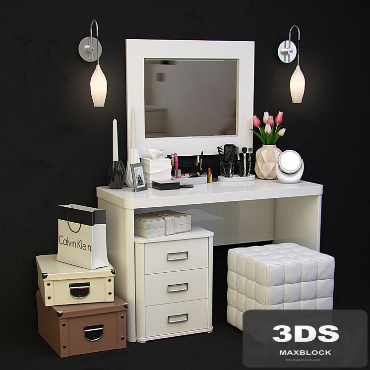 Decorative set. Dressing table.
