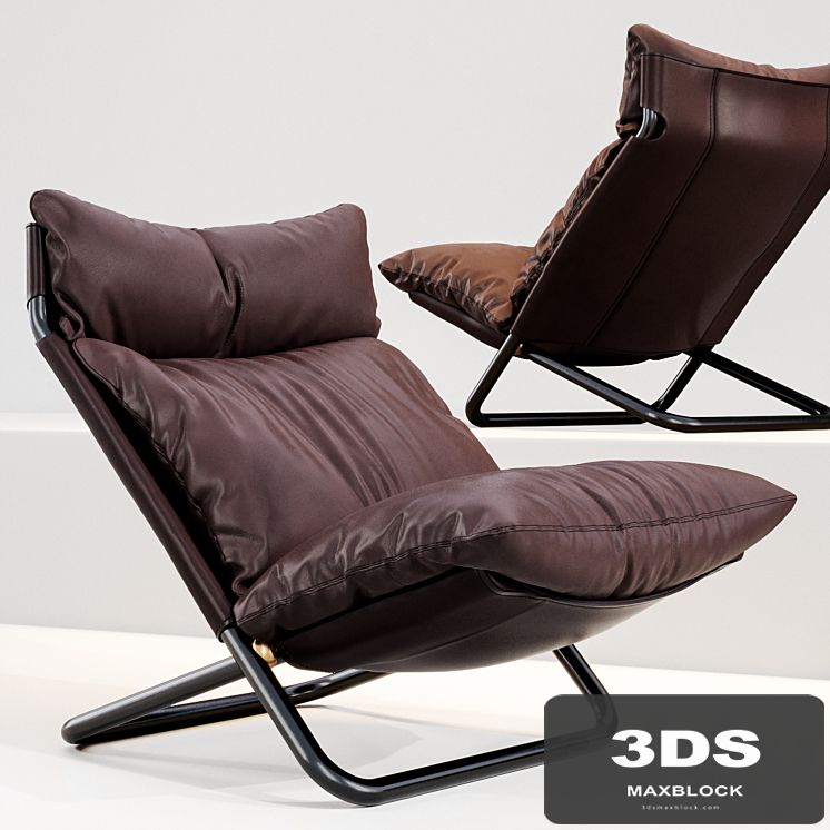 Cross high armchair by ARFLEX Leather