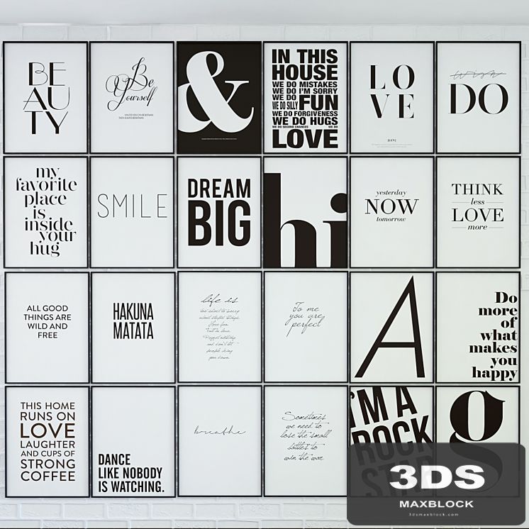 a collection of 24 posters within