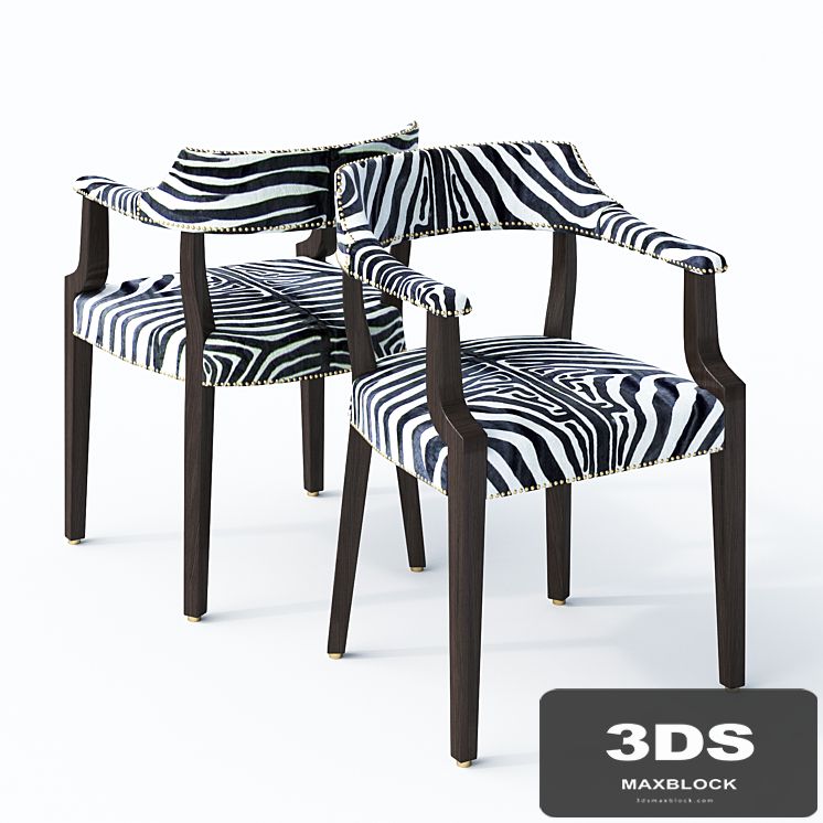 Armchair England style Zebra