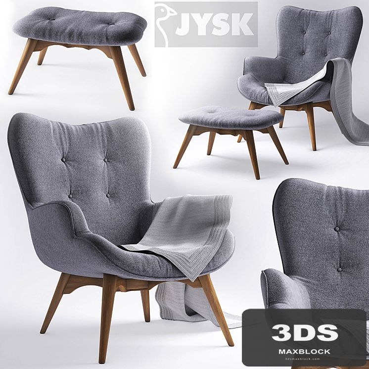Armchair with pouf - jysk EJERSLEV