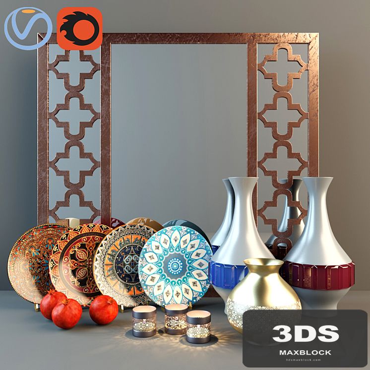 Decorative set in oriental style