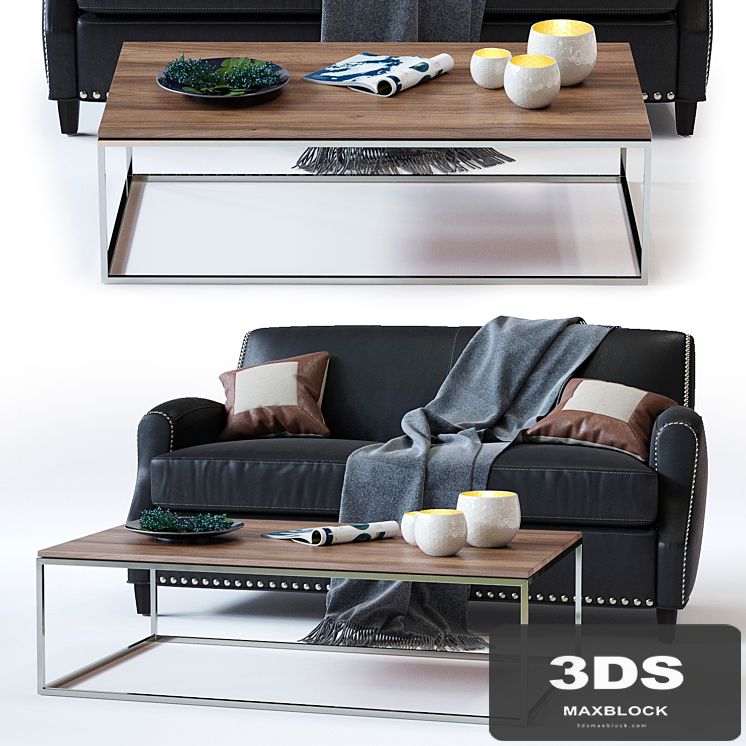 C&B Metropole Leather Loveseat