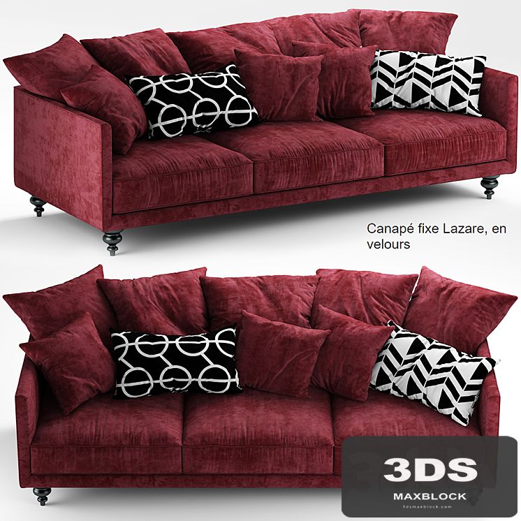 Sofa canape angle velours