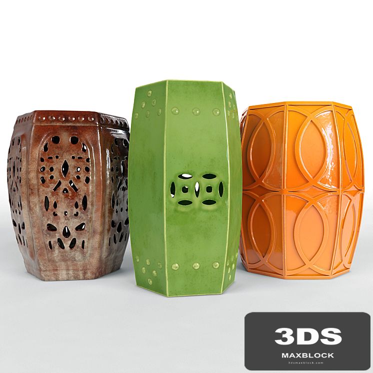 Garden Stools Set 02