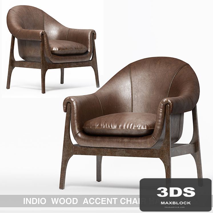 INDIO WOOD ACCENT CHAIR IN HAZE