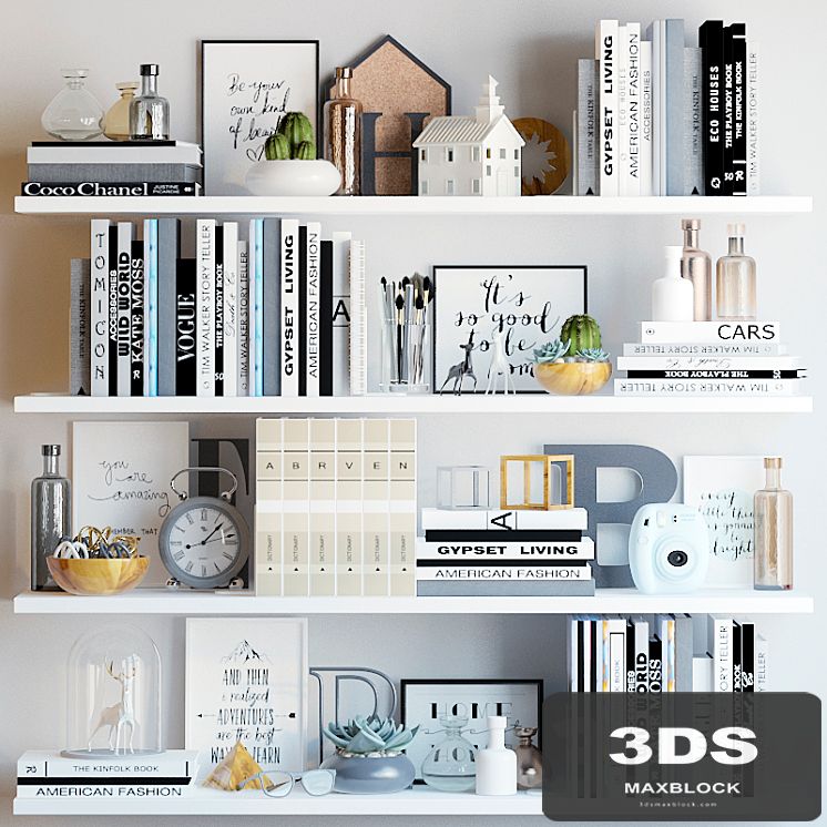 Black and white decor set