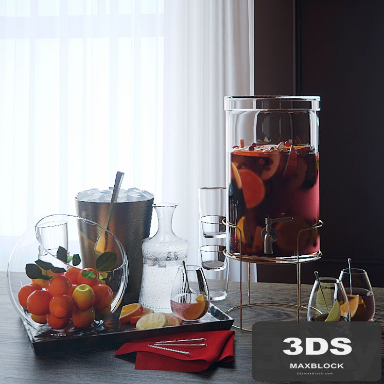 Glass drink dispenser by Crate and Barrel
