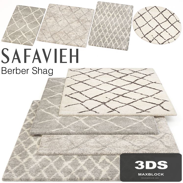SAFAVIEH BERBER SHAG SET