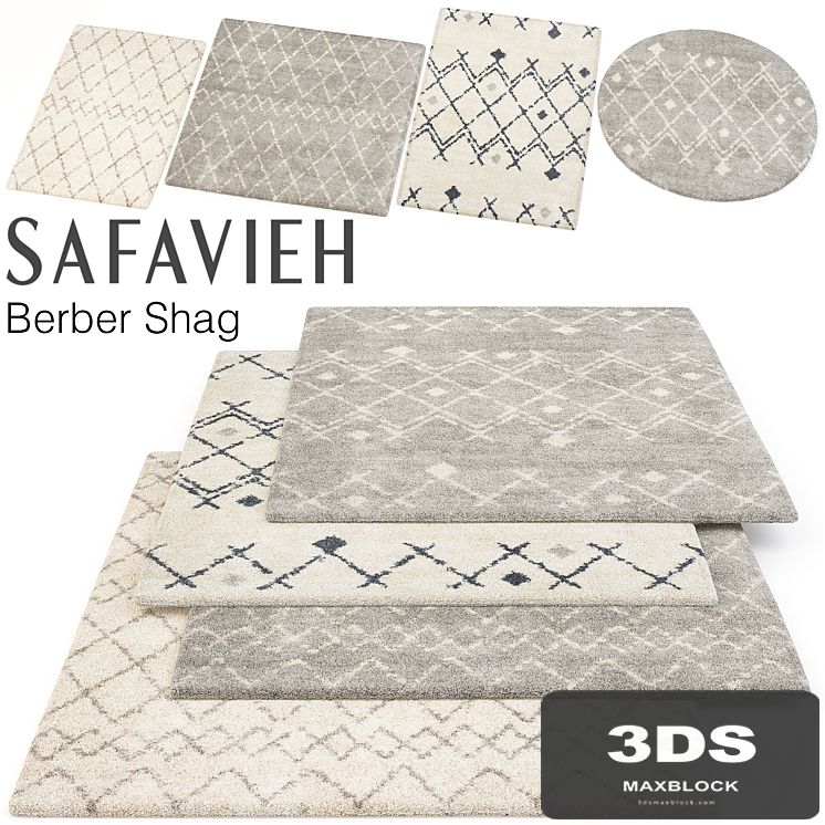 SAFAVIEH BERBER SHAG SET