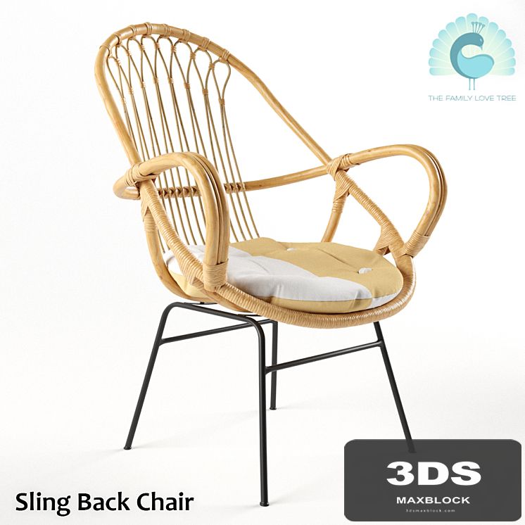 Sling Back Chair Natural