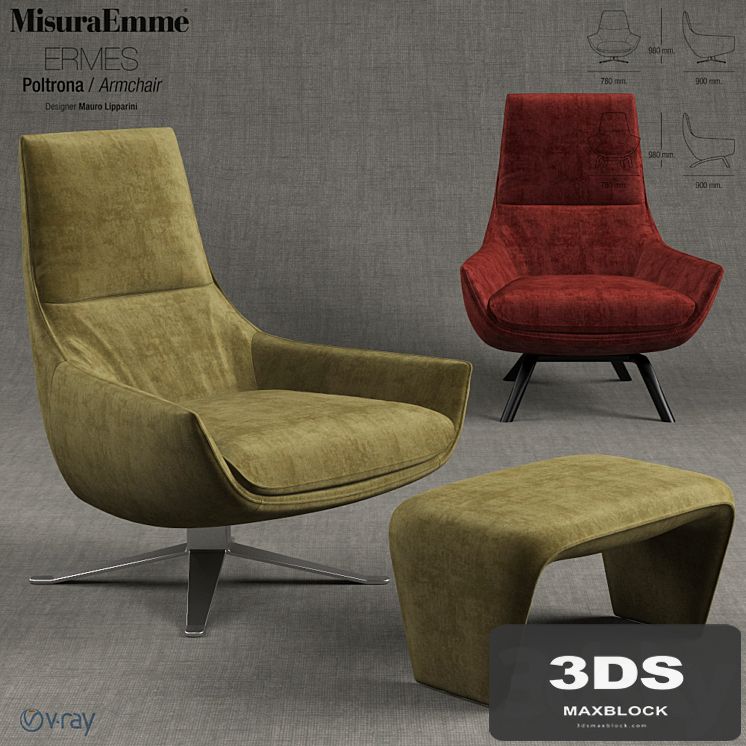 Misuraemme ERMES armchair by MAURO LIPPARINI