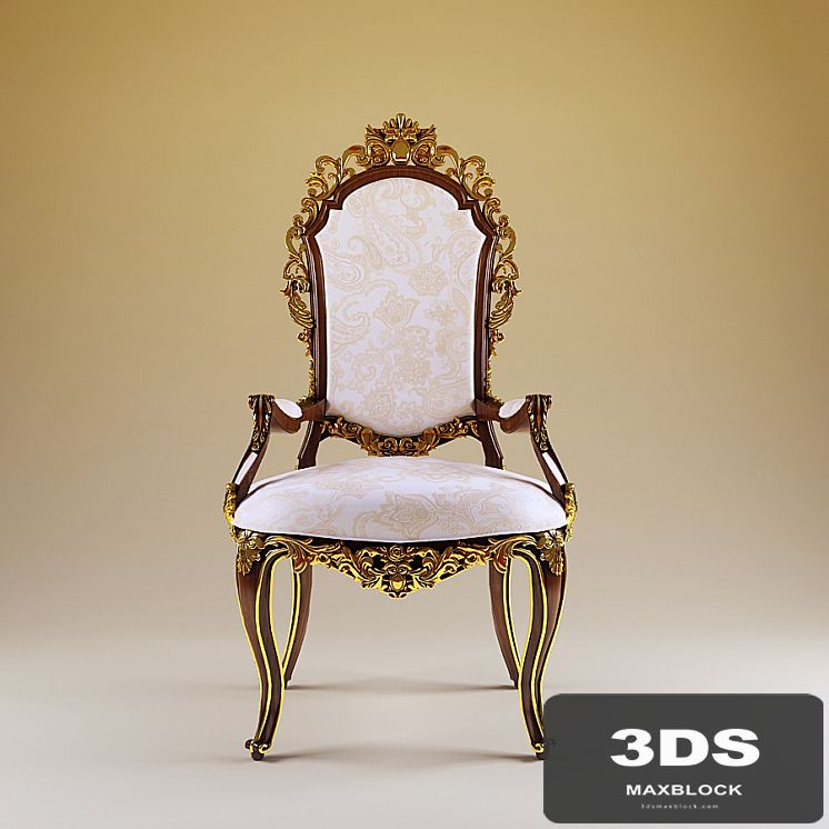 Paolo Lucchetta stool in Baroque style