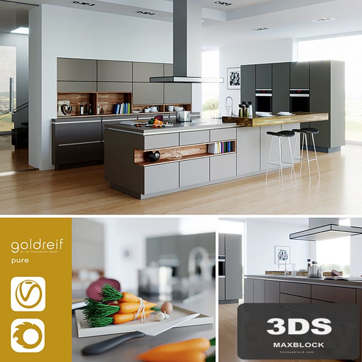Goldreif by Poggenpohl Pure Kitchen (vray + corona)