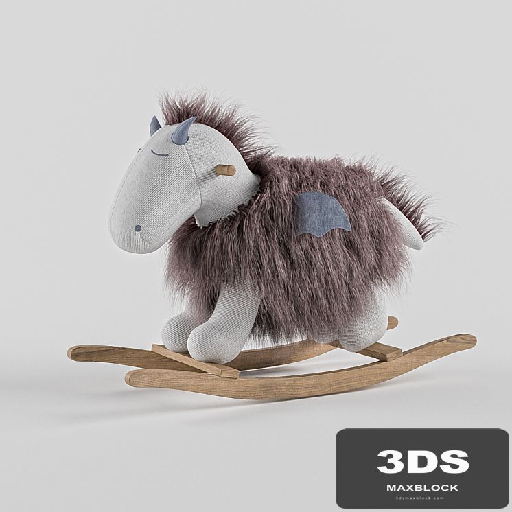 RH Wooly Plush Rocking Animal - Dragon
