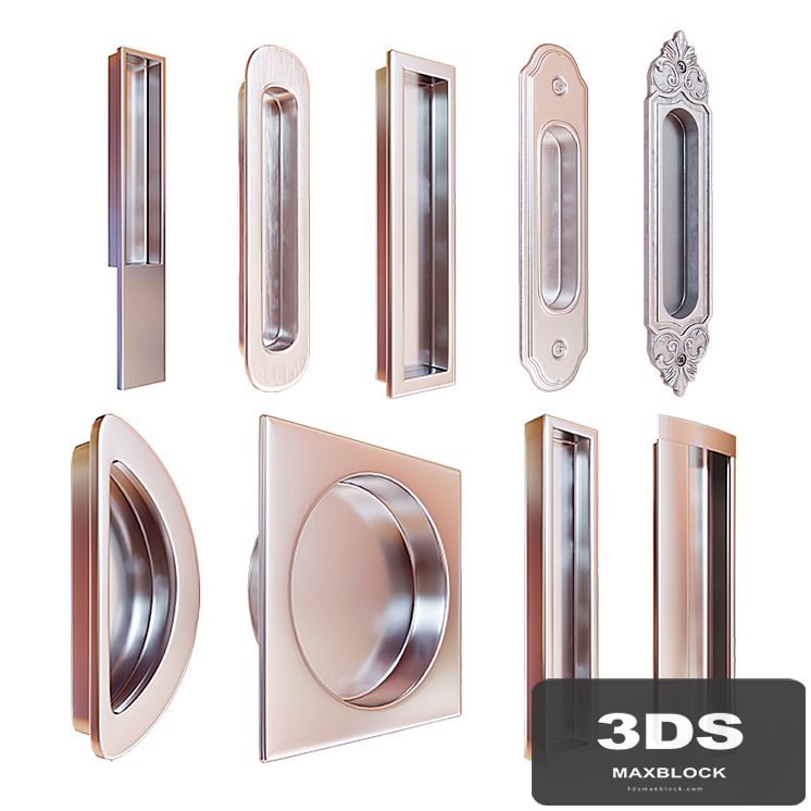 Recessed handles for sliding doors